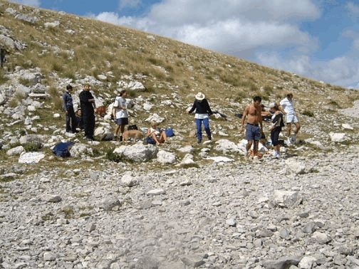 Shrimp lunch at Pilate's Lake (Photo  Copyright Michael Eldridge 2000)